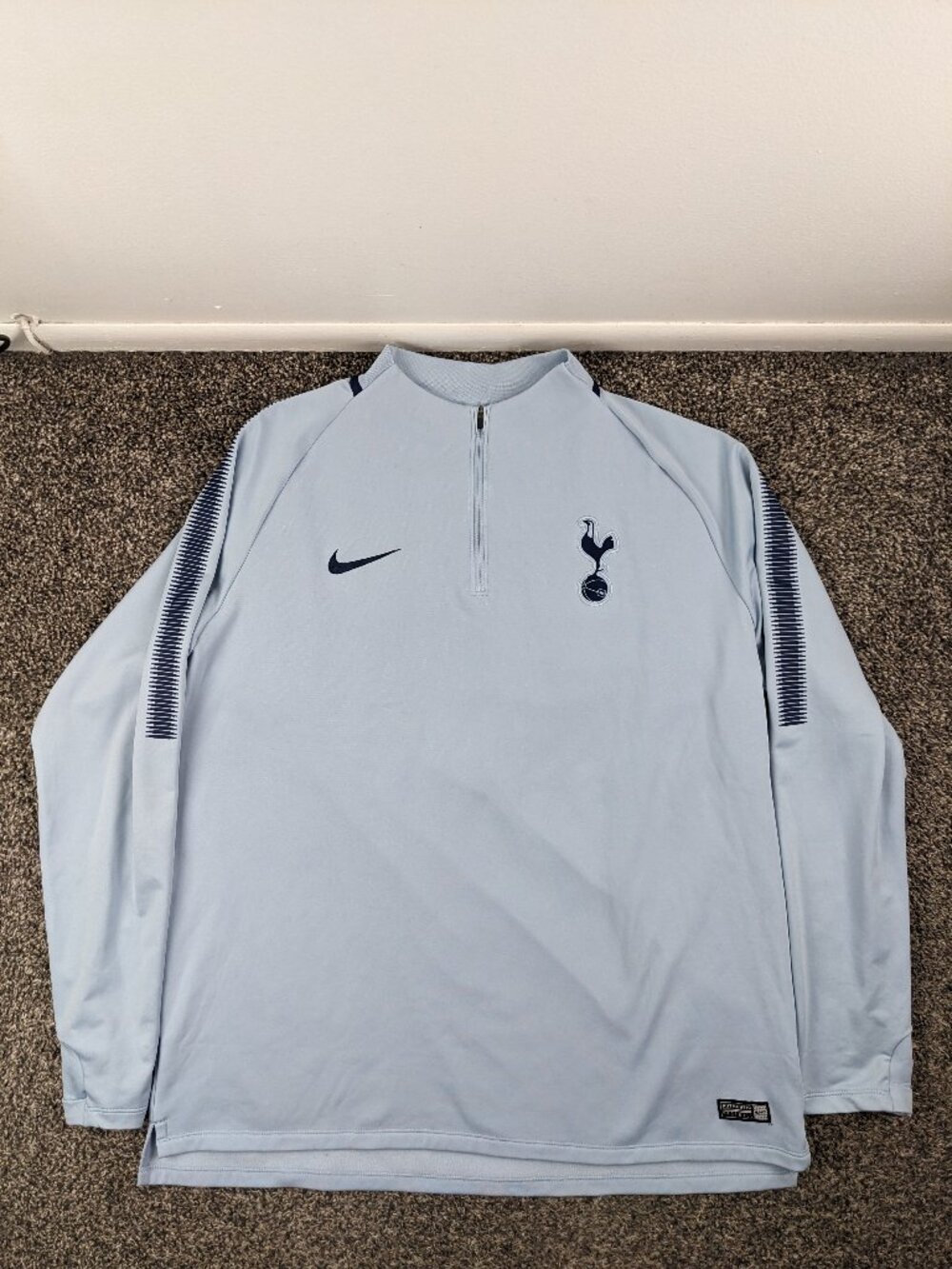 2018 Tottenham Hotspur Jacket Nike 1/4 Zip Blue Mens 2XL